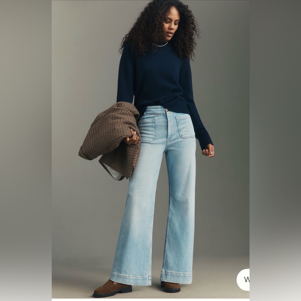 Maeve Colette Full Length Wide-Leg Jeans